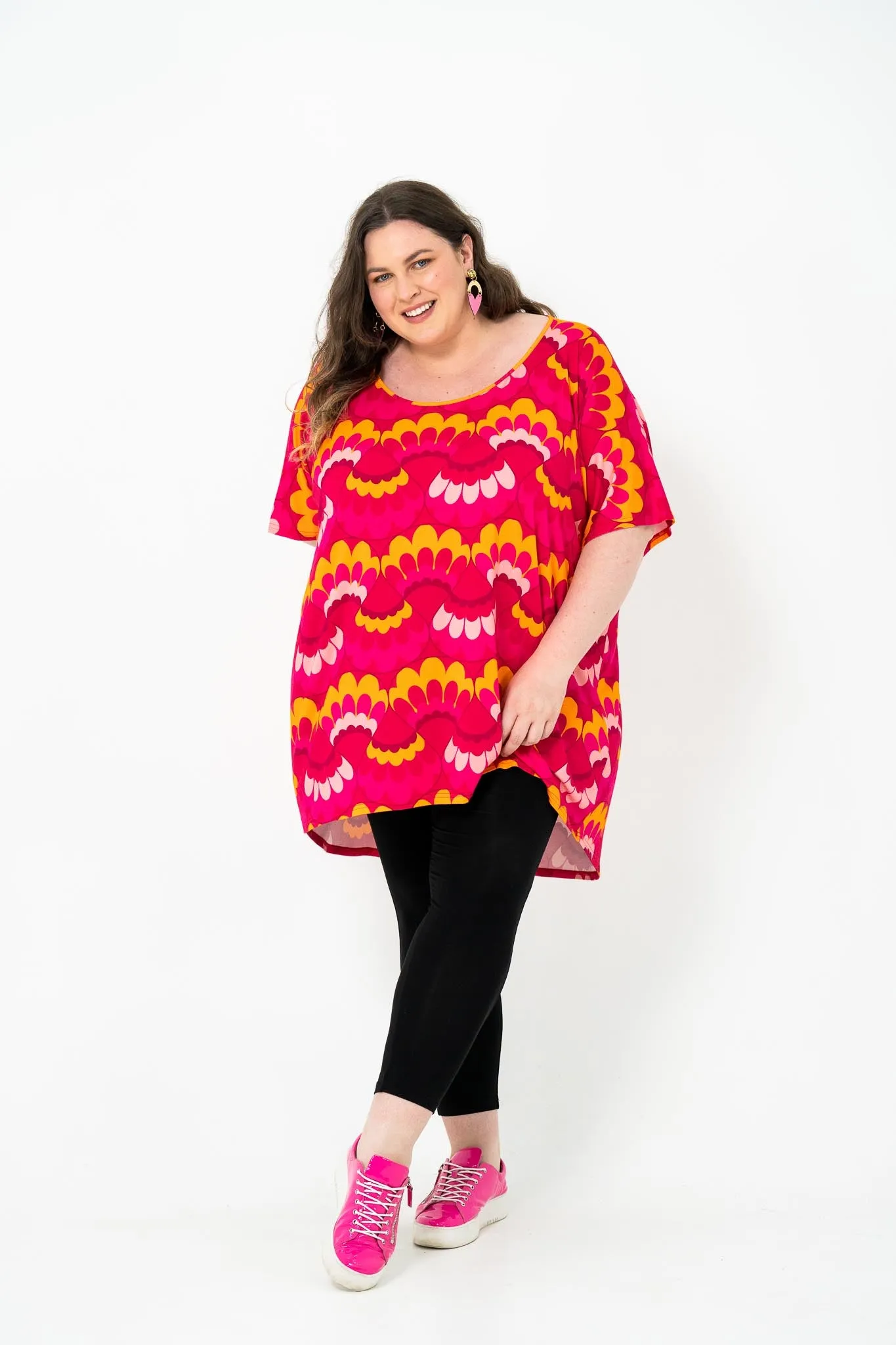 'ENVY' OVERSIZED 'BOX' Top - Pink Wave