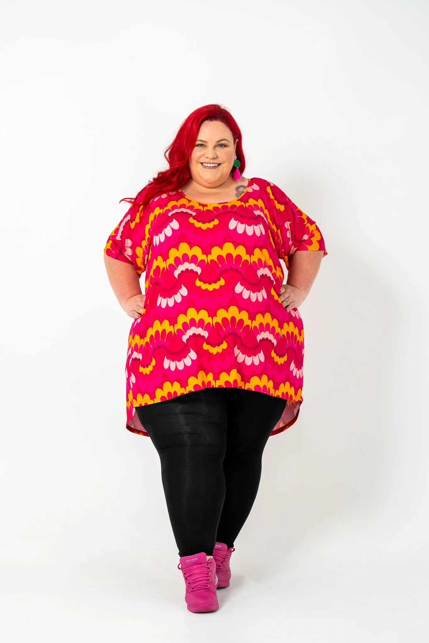 'ENVY' OVERSIZED 'BOX' Top - Pink Wave