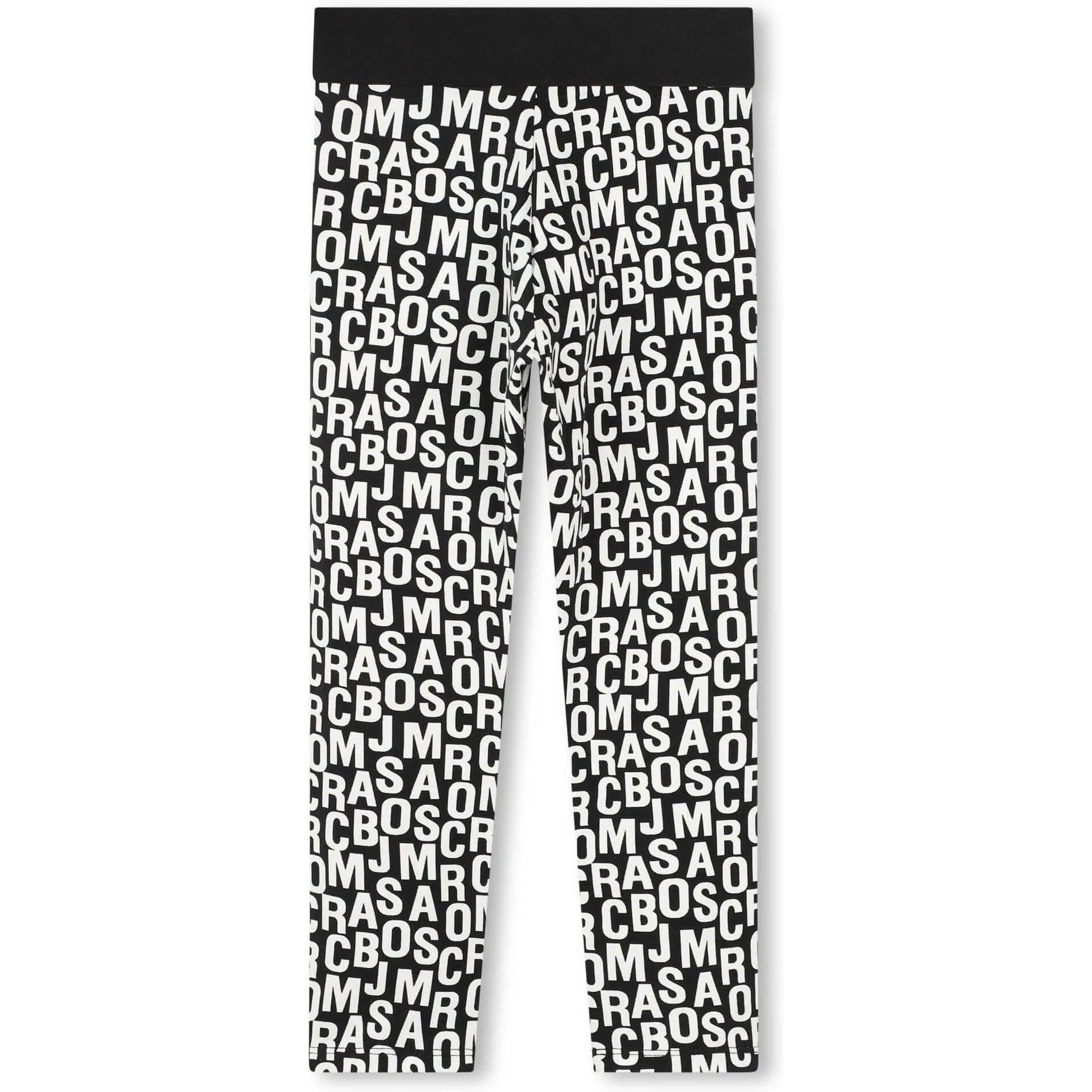 Girls Black & White Logo Leggings