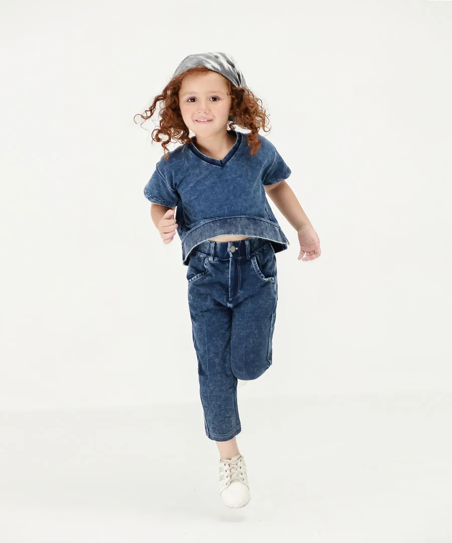 Girls' Denim Slim Fit Pants