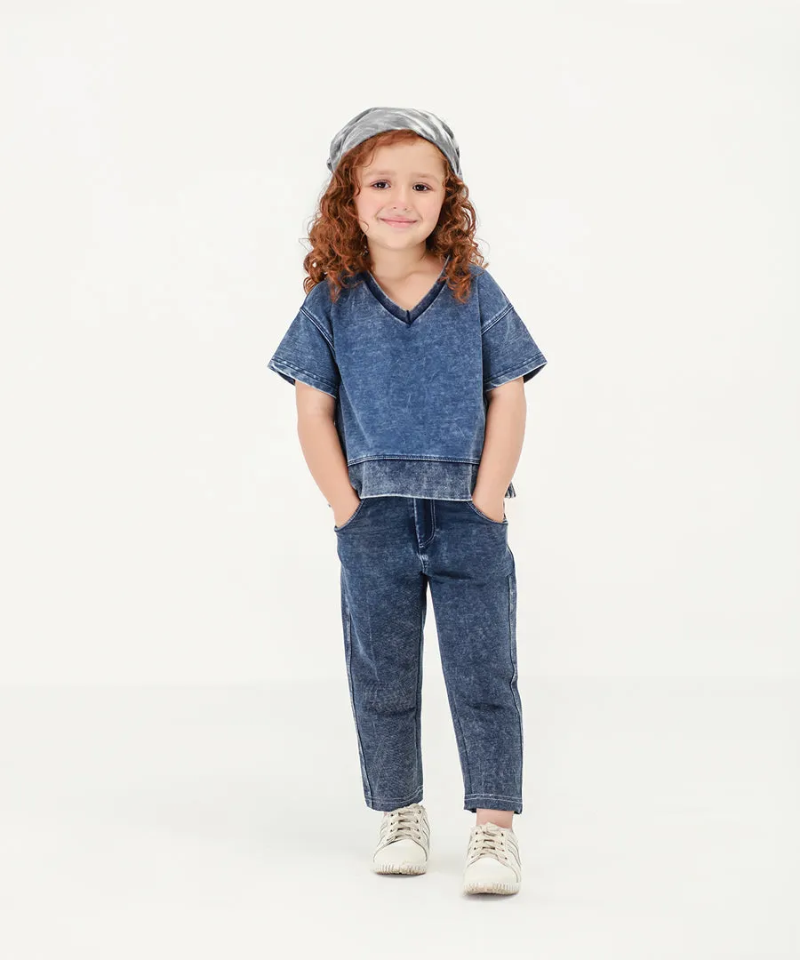 Girls' Denim Slim Fit Pants