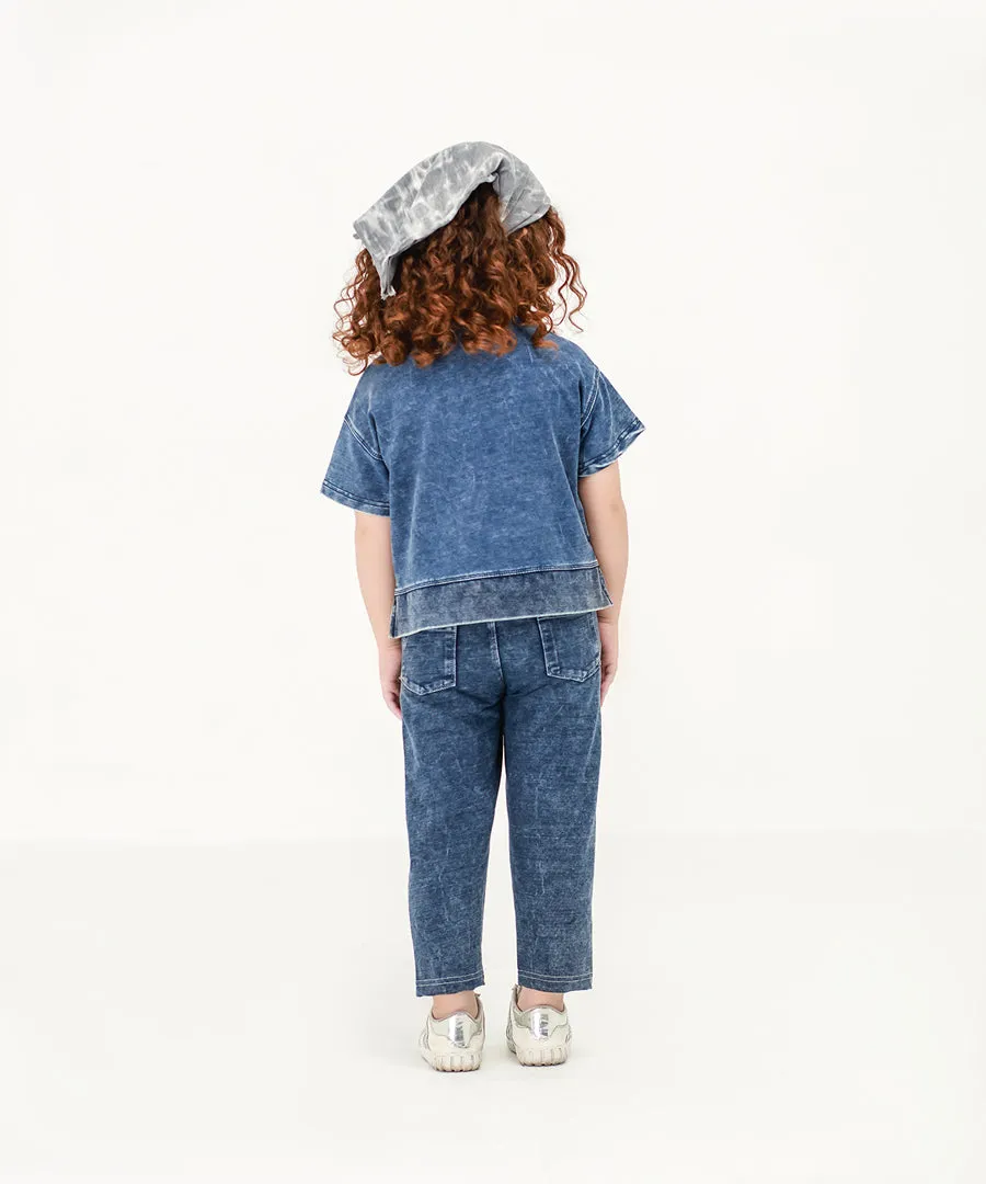 Girls' Denim Slim Fit Pants