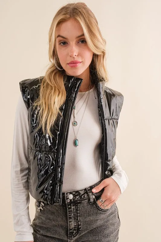 Gloss Quilted Puffer Vest // 3 Colors