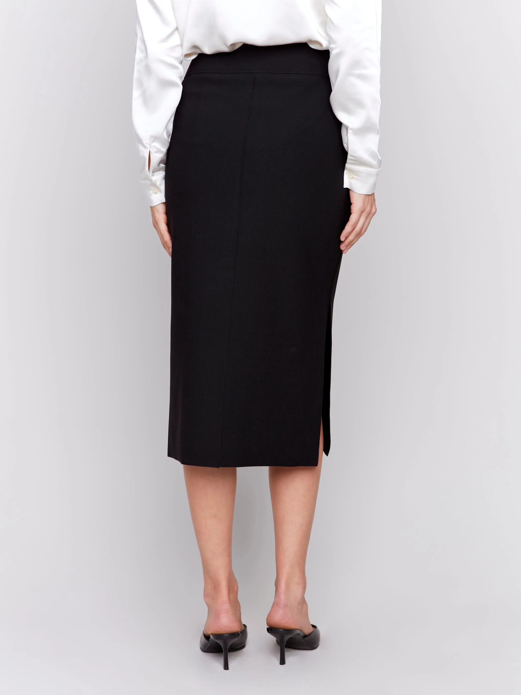 Gutsy Crepe Skirt with Patch Pockets