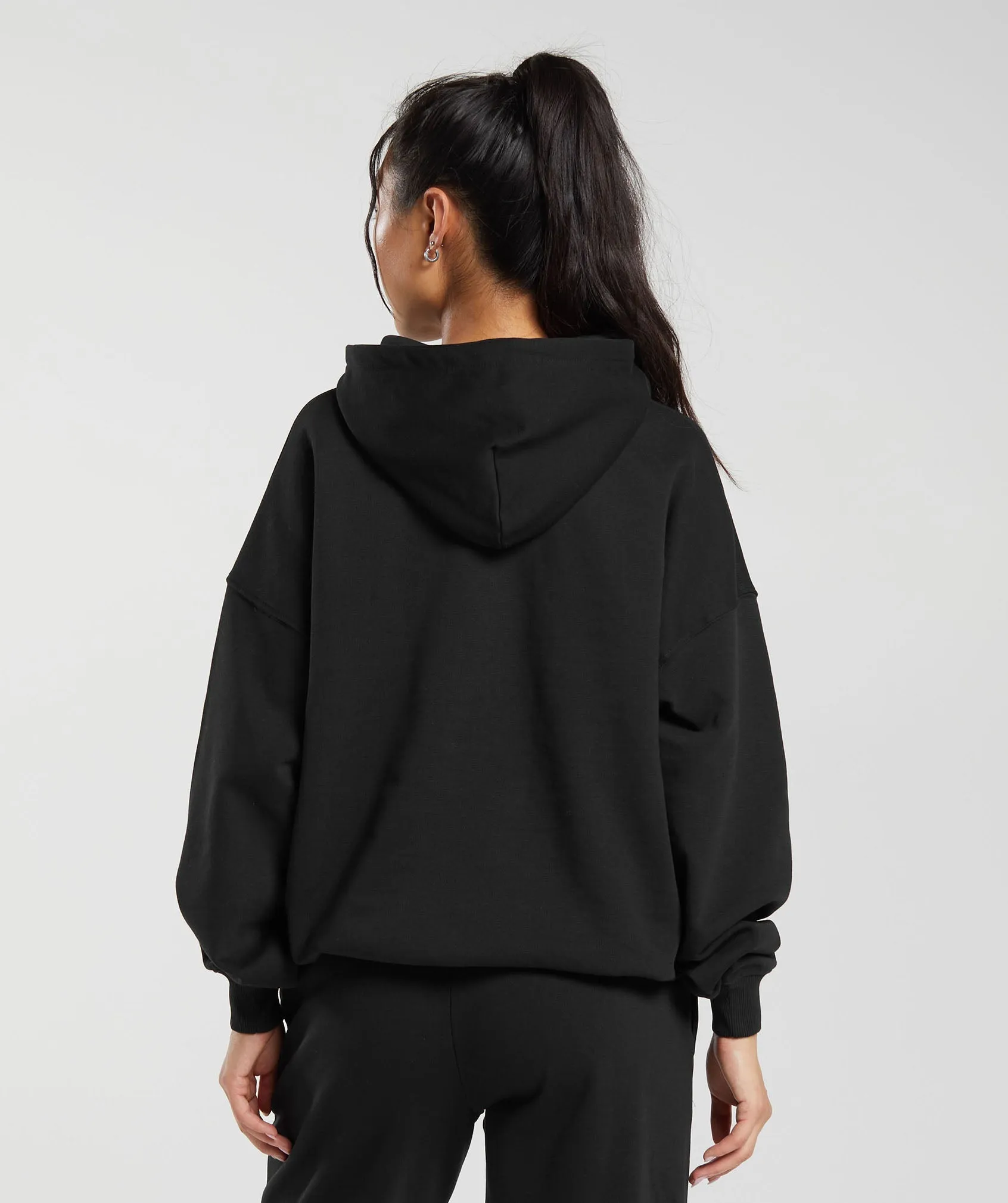 Gymshark Shark Attack Oversized Hoodie - Black