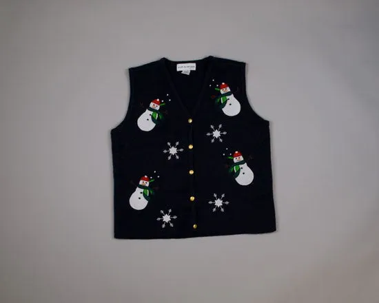 Happy Dancing Snowmen-Small Christmas Sweater