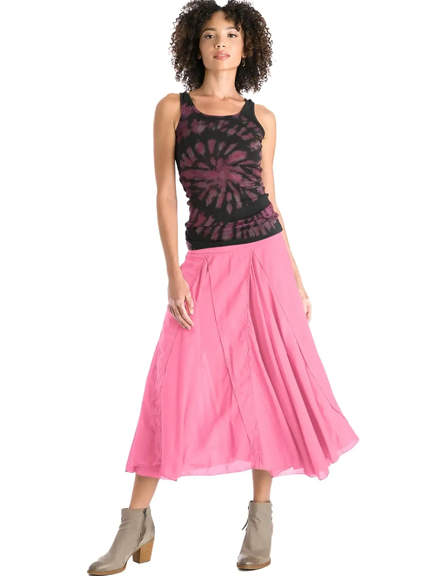 Hard Tail Rolldown Waist Diamond Flare Skirt (Style VL-19)