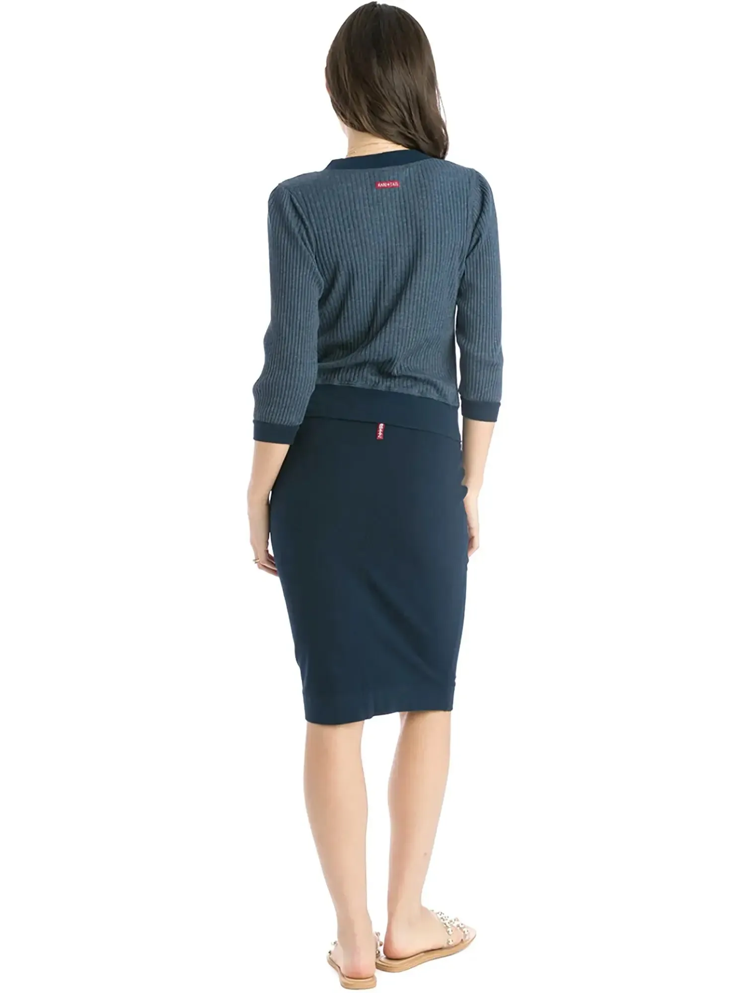 Hard Tail Wide Cut Cotton Pencil Skirt W-525