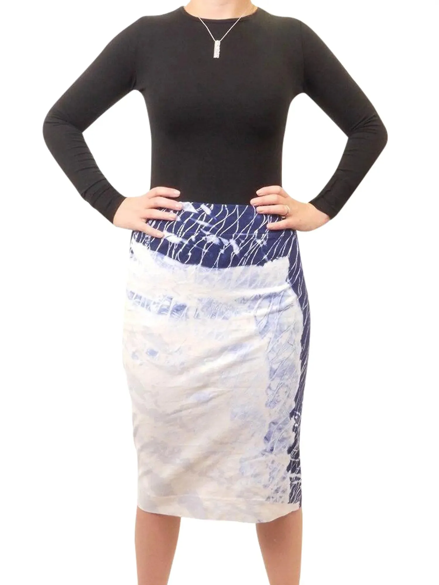 Hard Tail Wide Cut Cotton Pencil Skirt W-525