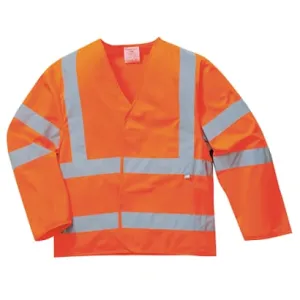 Hi Vis FR Anti Static Jerkin/Jacket Rail GO/RT 3279 - Flame Resistant -FR85