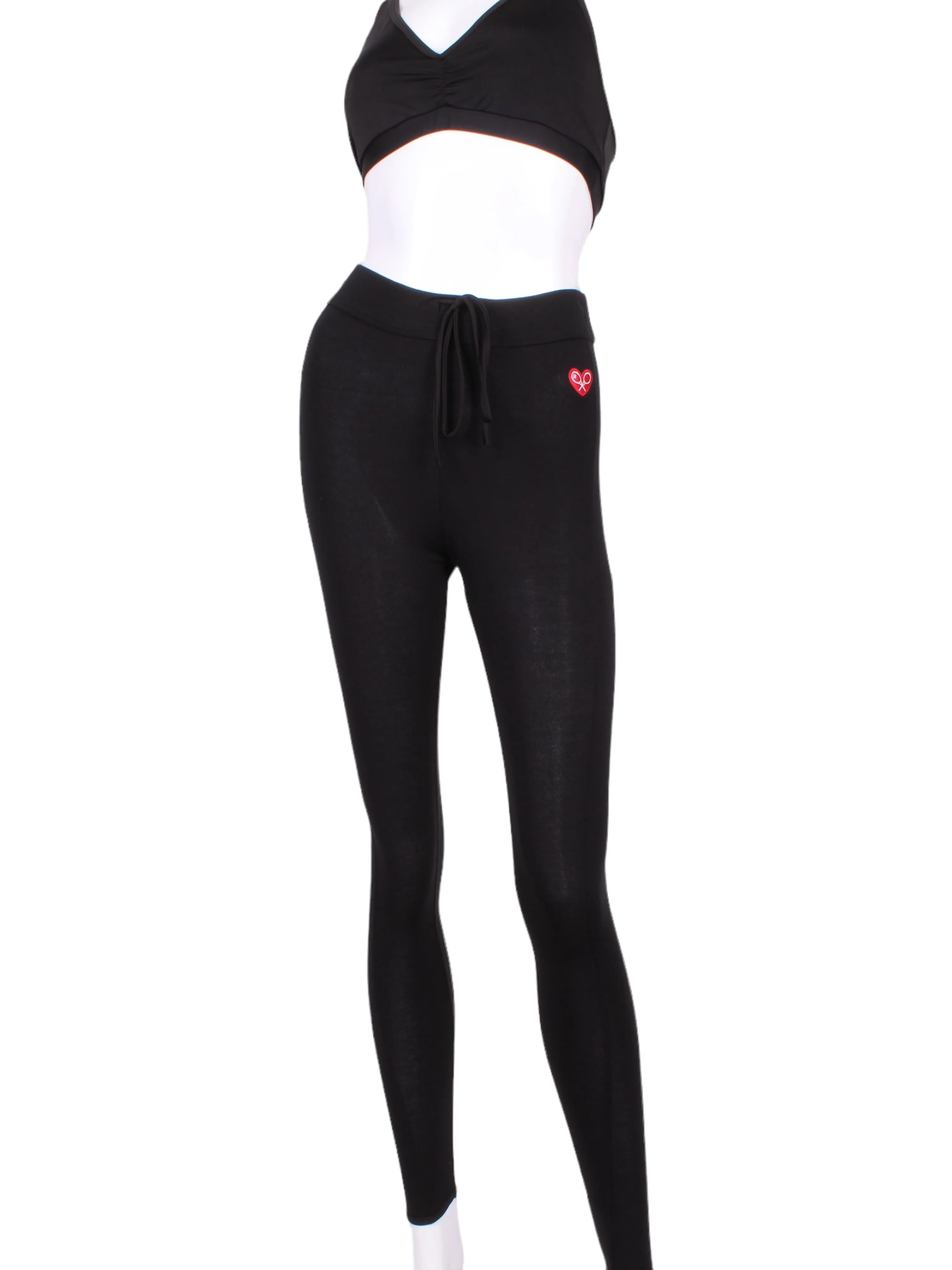 High Waisted Leg Lengthening Leggings Black With Back Pocket