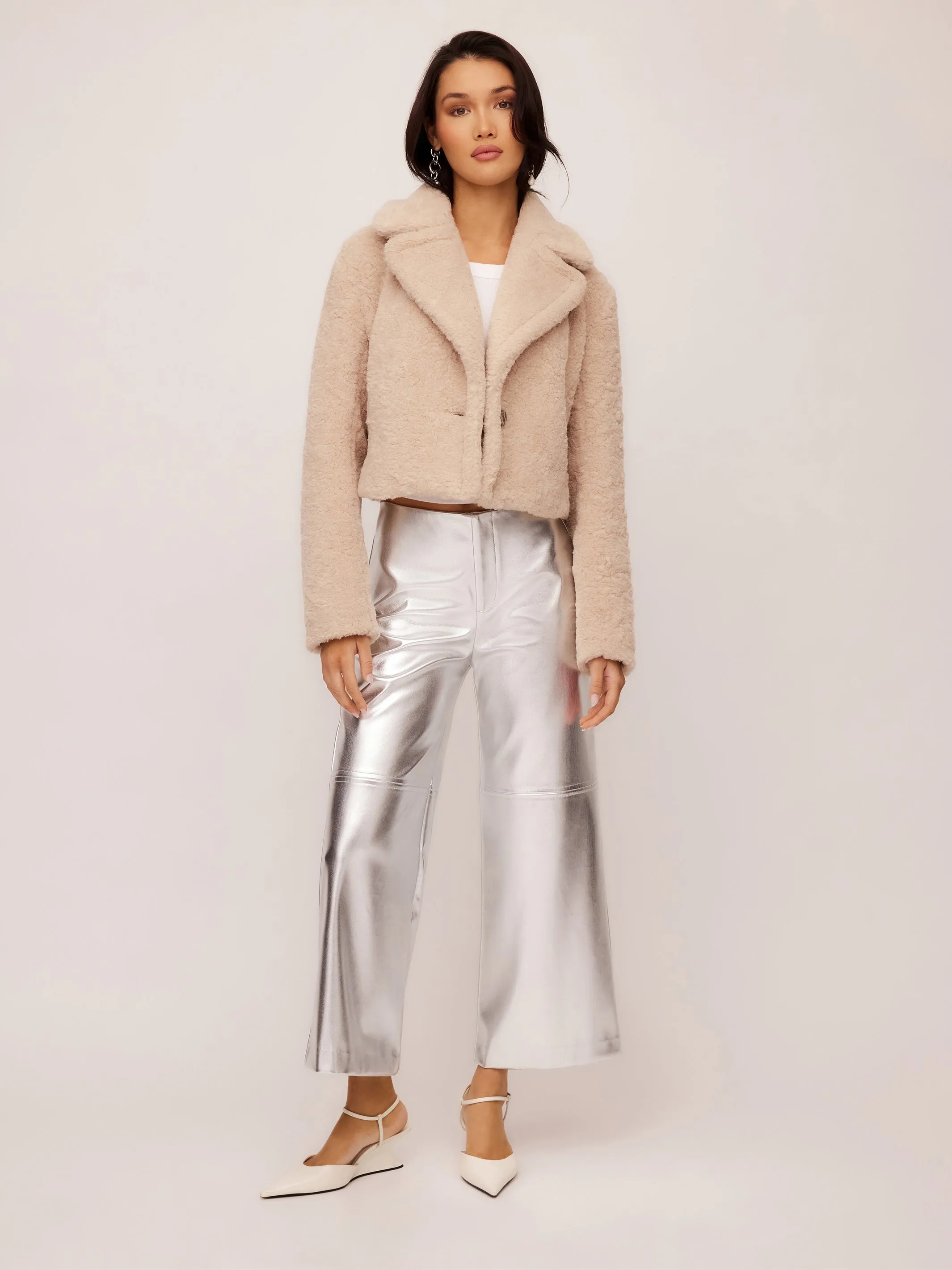 Iva Cropped Sherpa Jacket