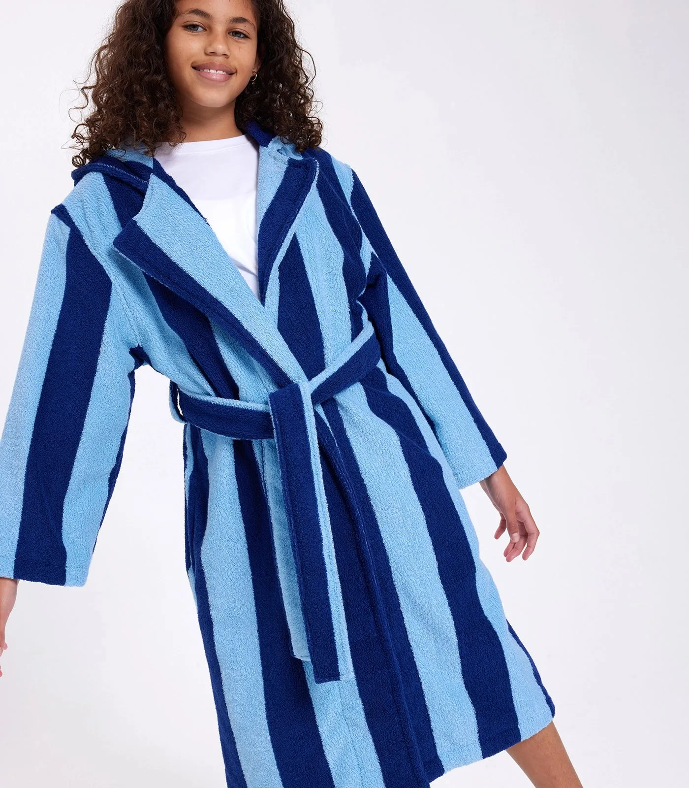 Kids Robe - Blueberry Stripes