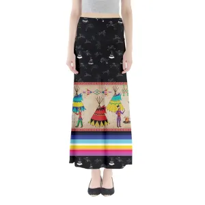 Ledger Chiefs Midnight Full Length Maxi Skirt