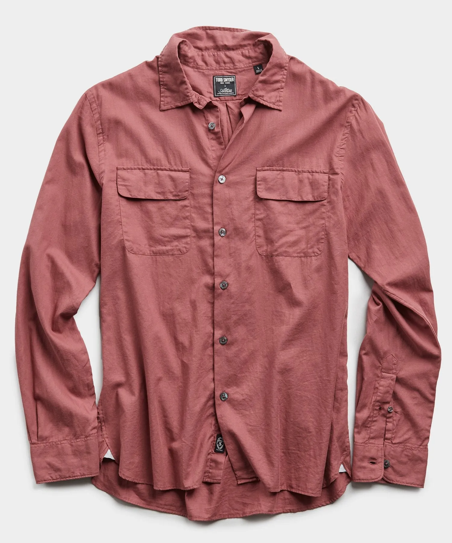 Lightweight Italian Military Shirt in Mauve