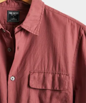 Lightweight Italian Military Shirt in Mauve