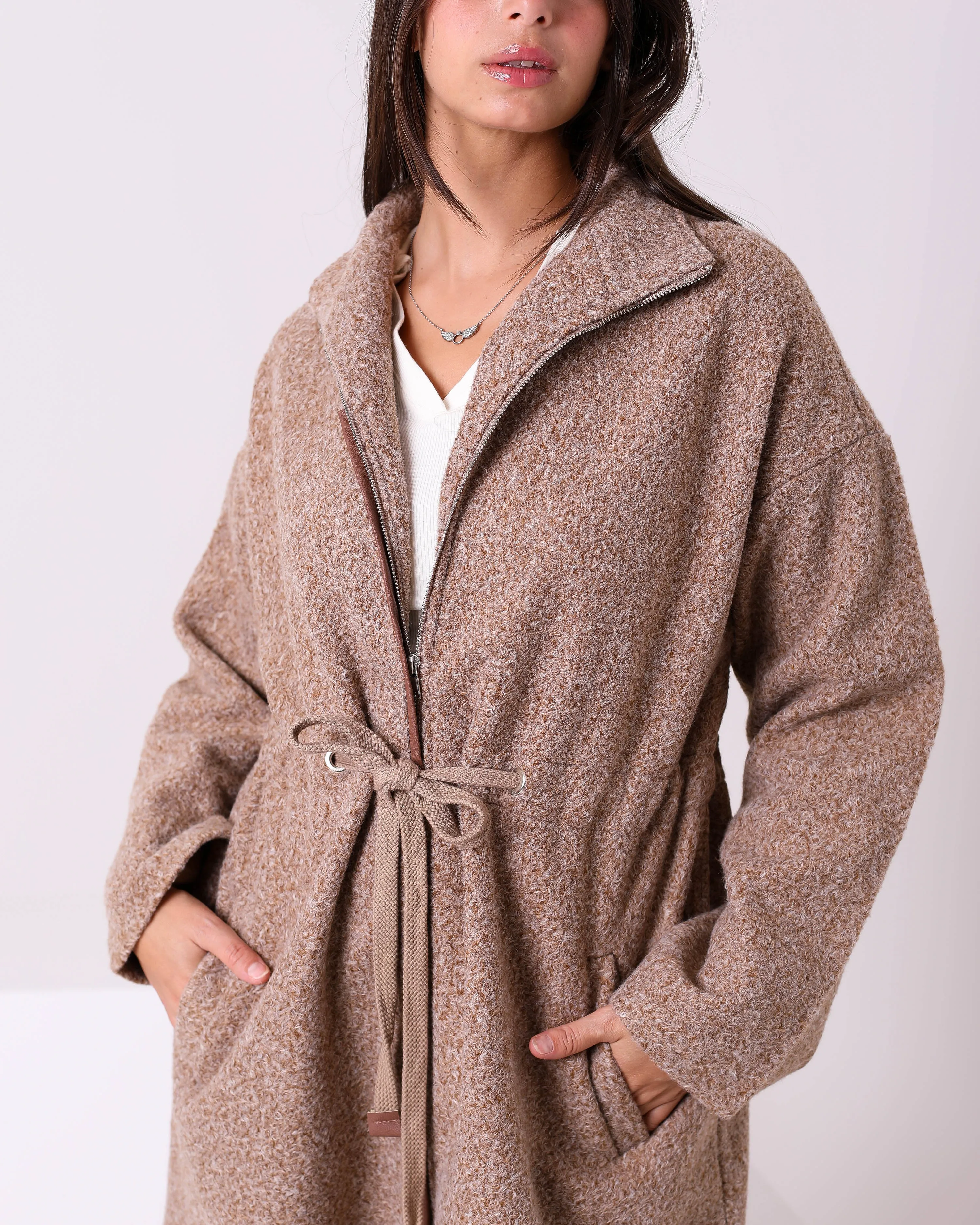 Long Wool Coat (W706) - Just4women