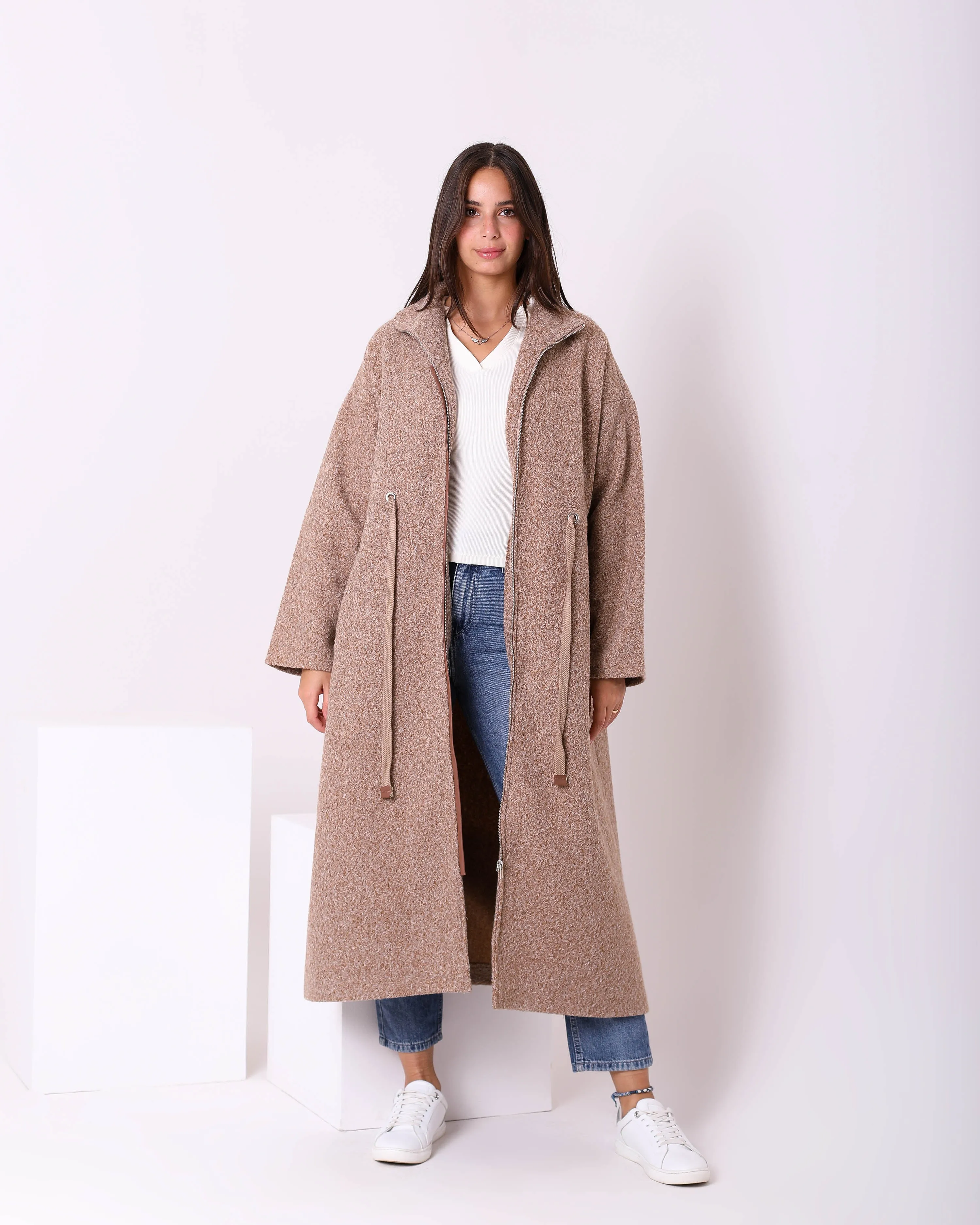 Long Wool Coat (W706) - Just4women