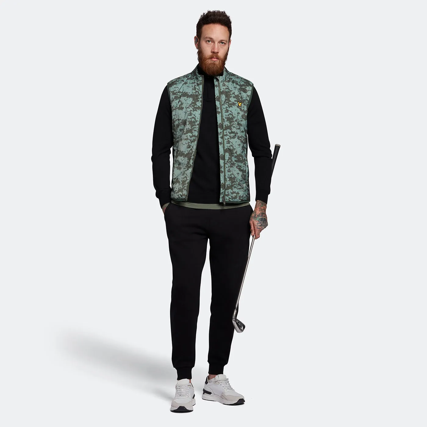 Lyle & Scott Seafoam Gilet  - Cactus Green / Stonewall Green