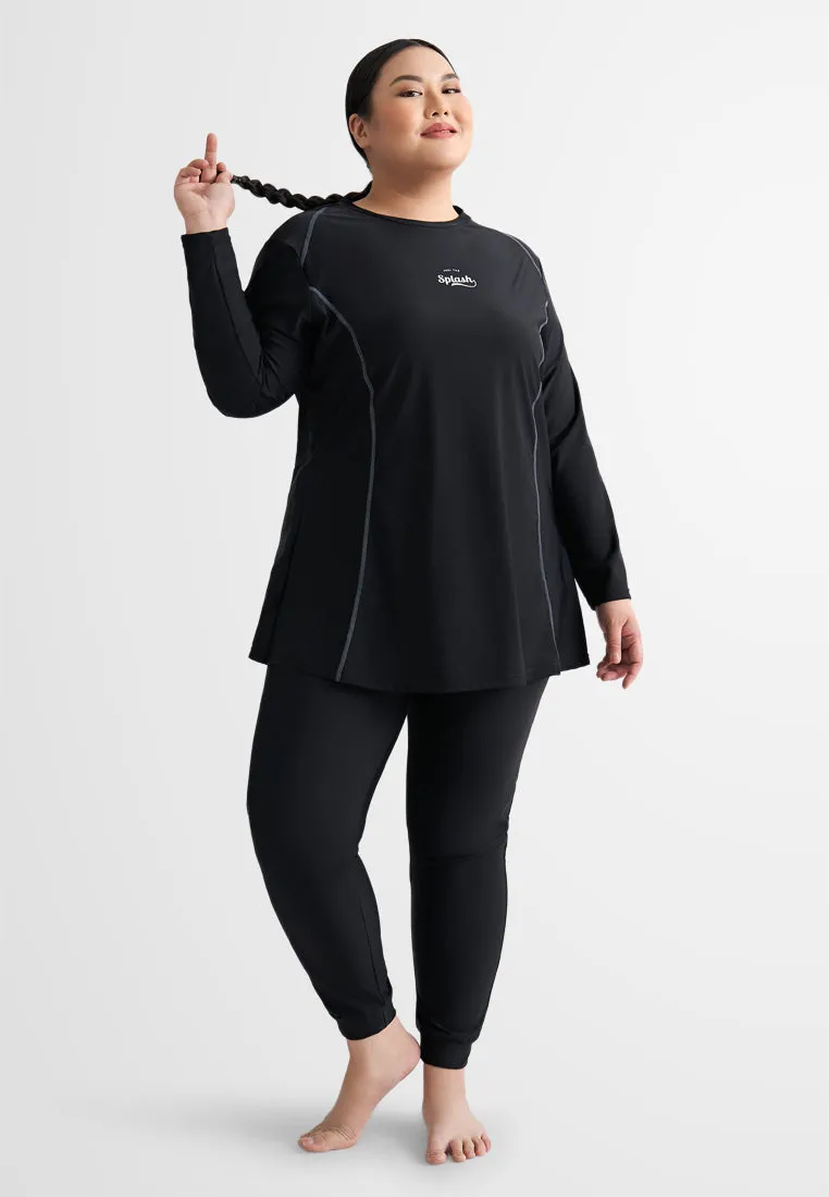 Marina Raglan Sleeves Sporty Swim Top