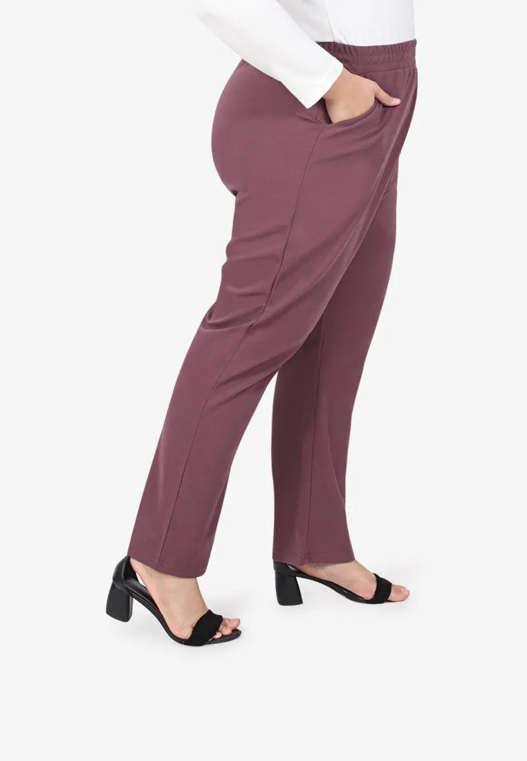 Mattea Minimalist Tapered Pants - Yam Purple