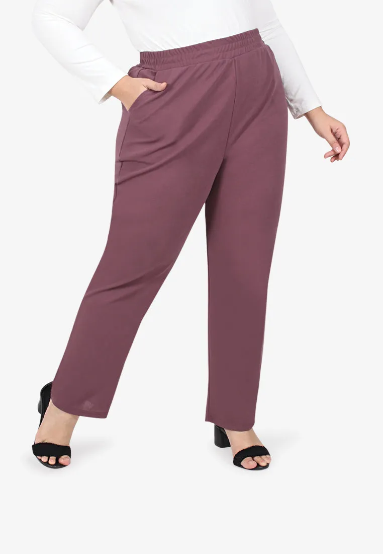 Mattea Minimalist Tapered Pants - Yam Purple