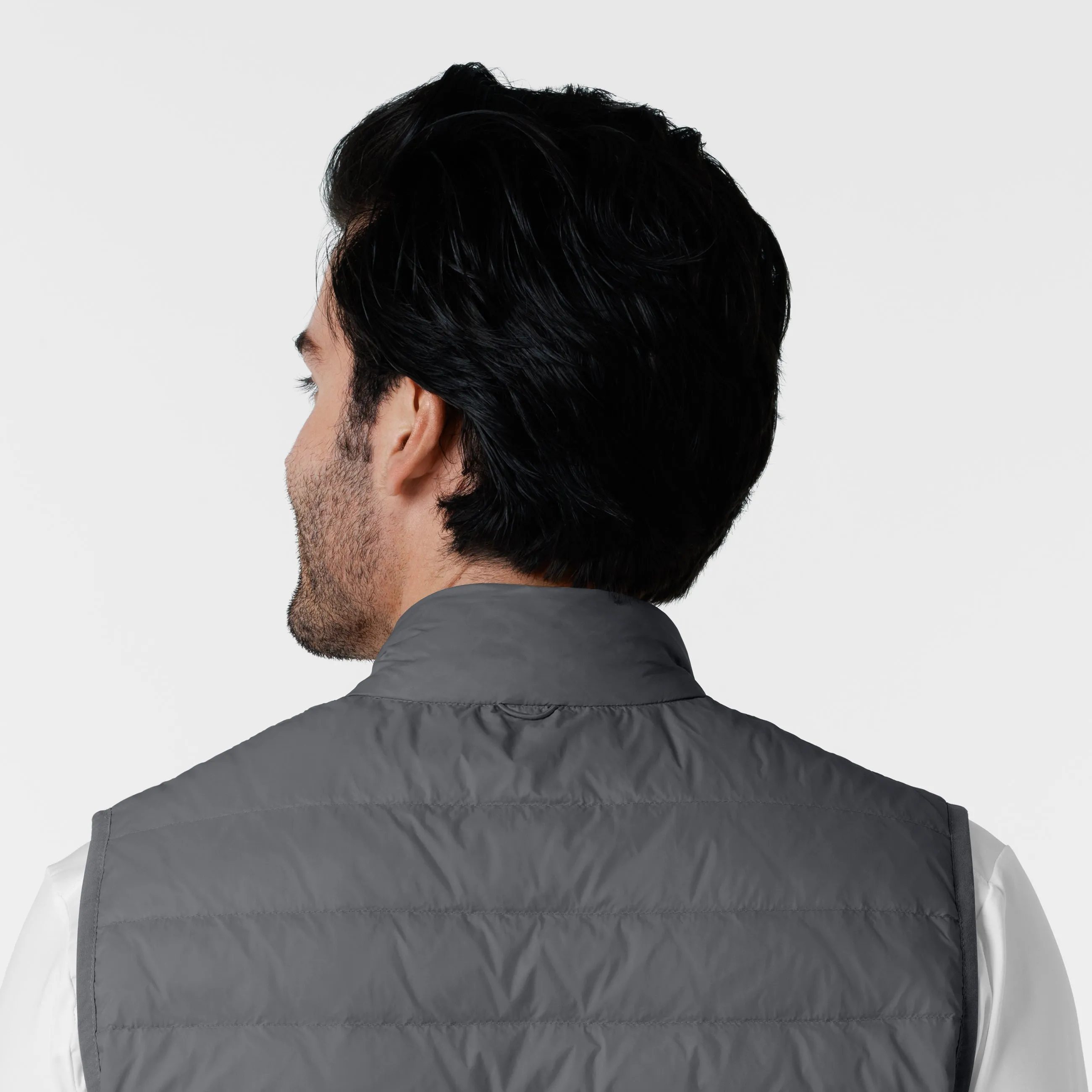 Men's Quilted Scrub Vest - Pewter