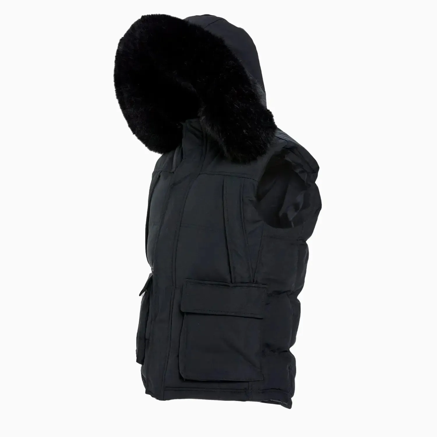 Men's Yukon Fur Lined Puffer Vest