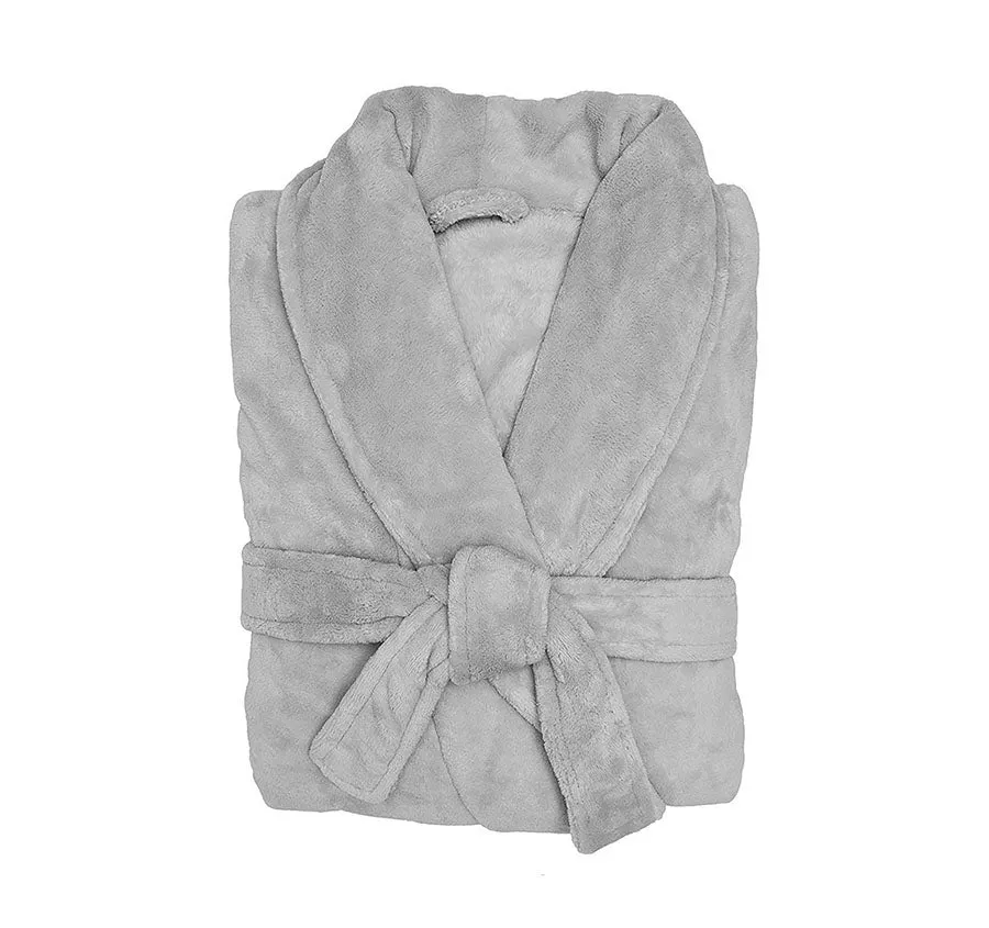 Microplush Bathrobe Range Silver