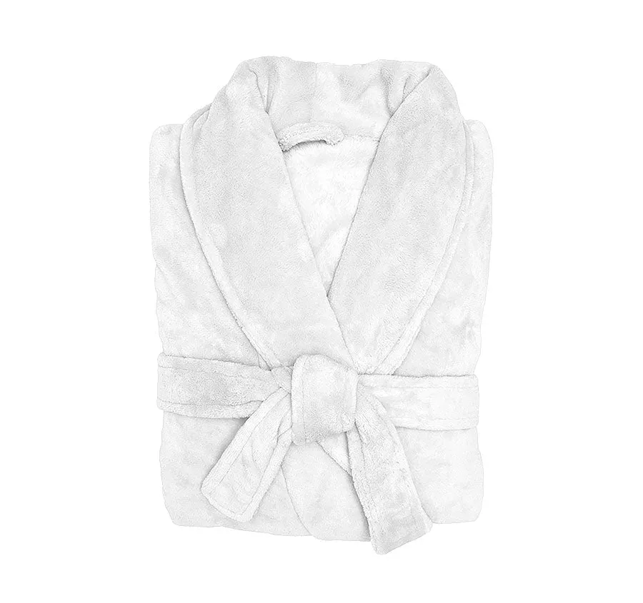 Microplush Bathrobe Range White