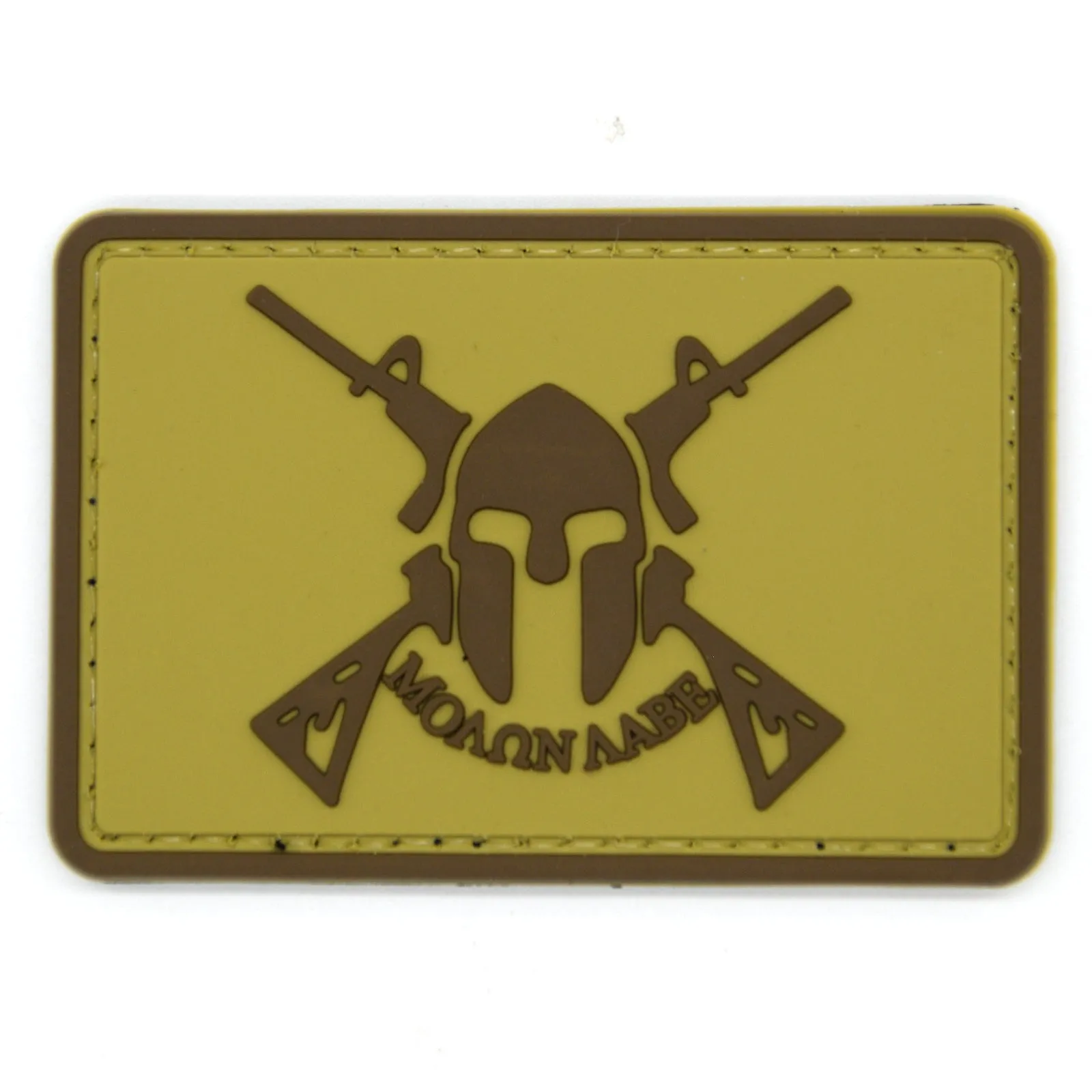 Molon Labe Spartan Rifles Patch Tan