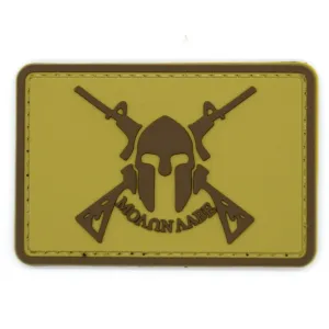 Molon Labe Spartan Rifles Patch Tan