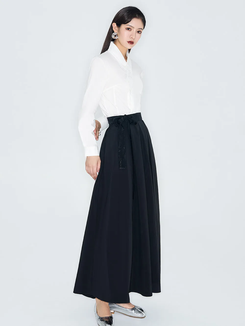 MUKZIN Linglong "Eastern Mystique" - Cheongsam-Inspired Everyday Work Wear Ma Mian Skirt