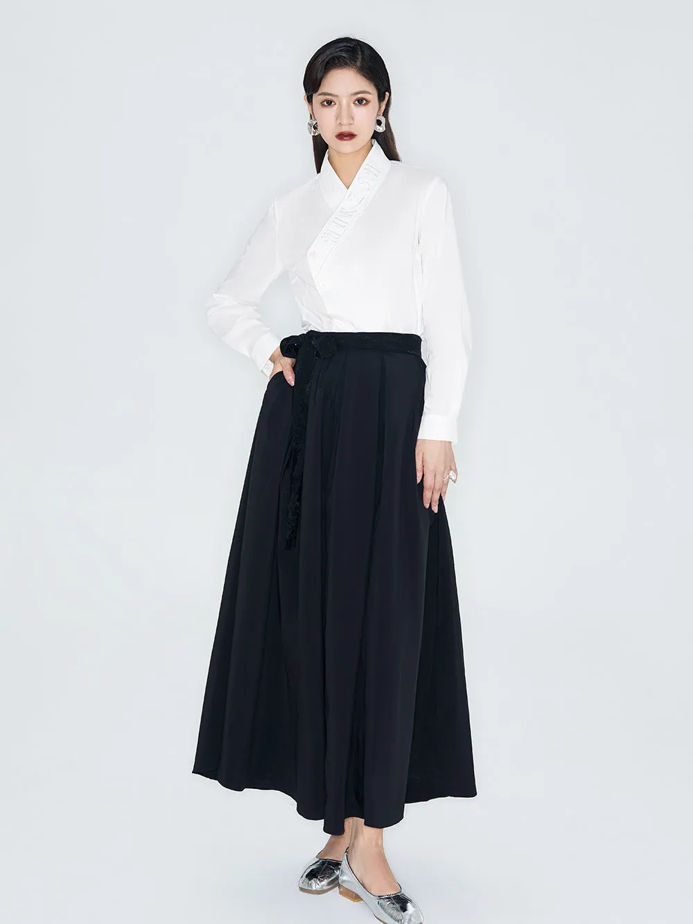 MUKZIN Linglong "Eastern Mystique" - Cheongsam-Inspired Everyday Work Wear Ma Mian Skirt