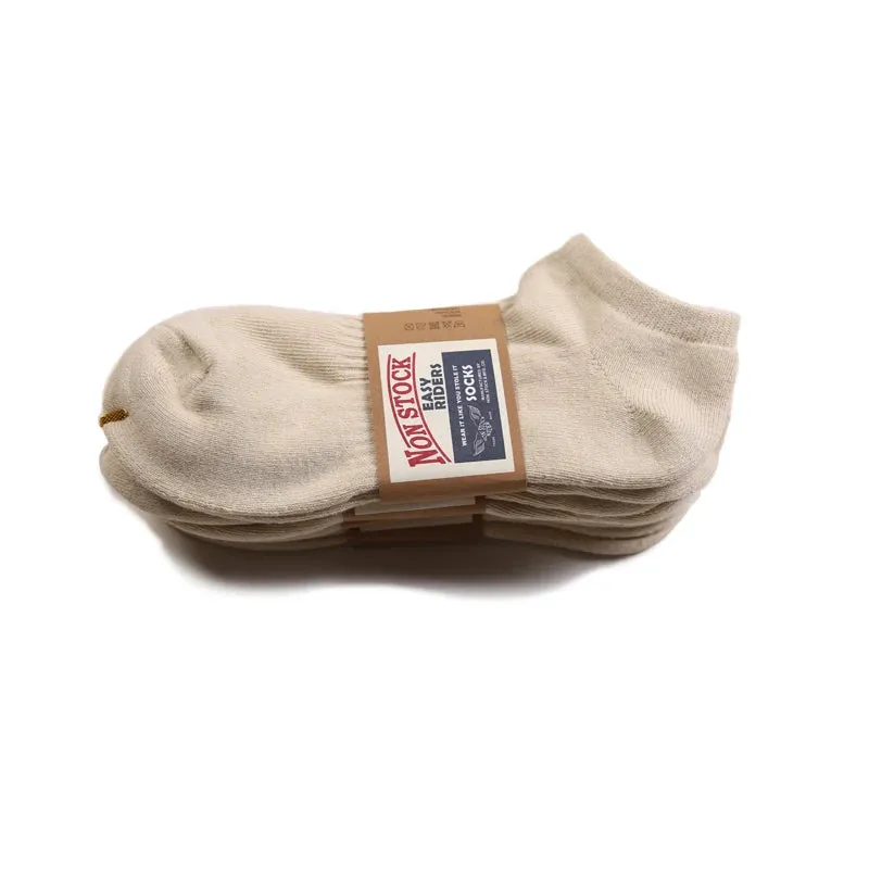 Naturally Colored Cotton Low Cut Socks - Thick Ankle Socks