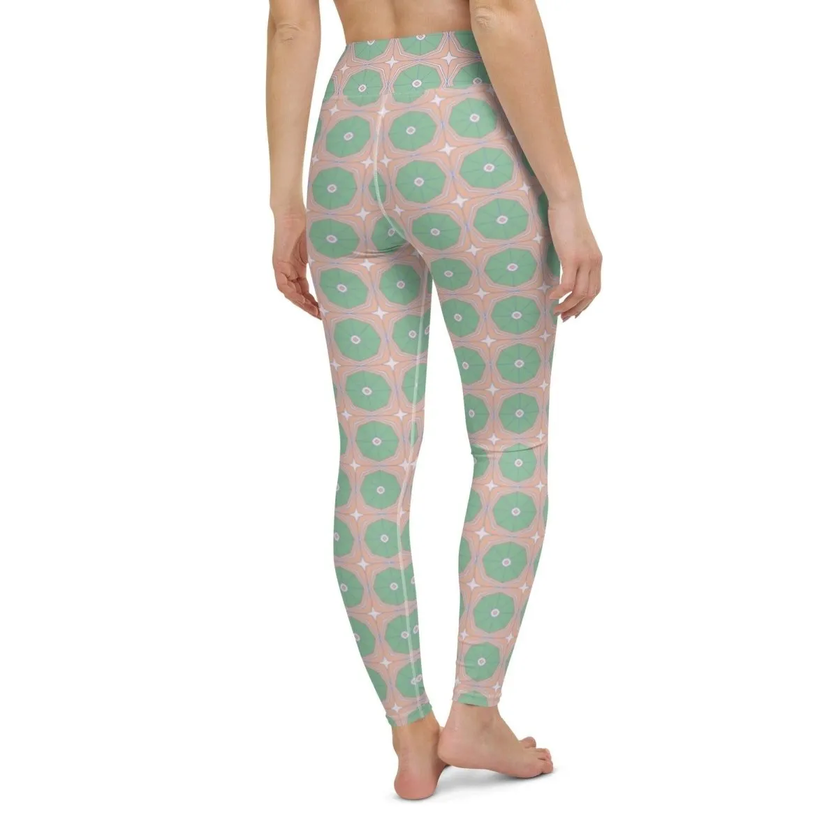 Octagon Patterned Women's High-Waisted Yoga Pants