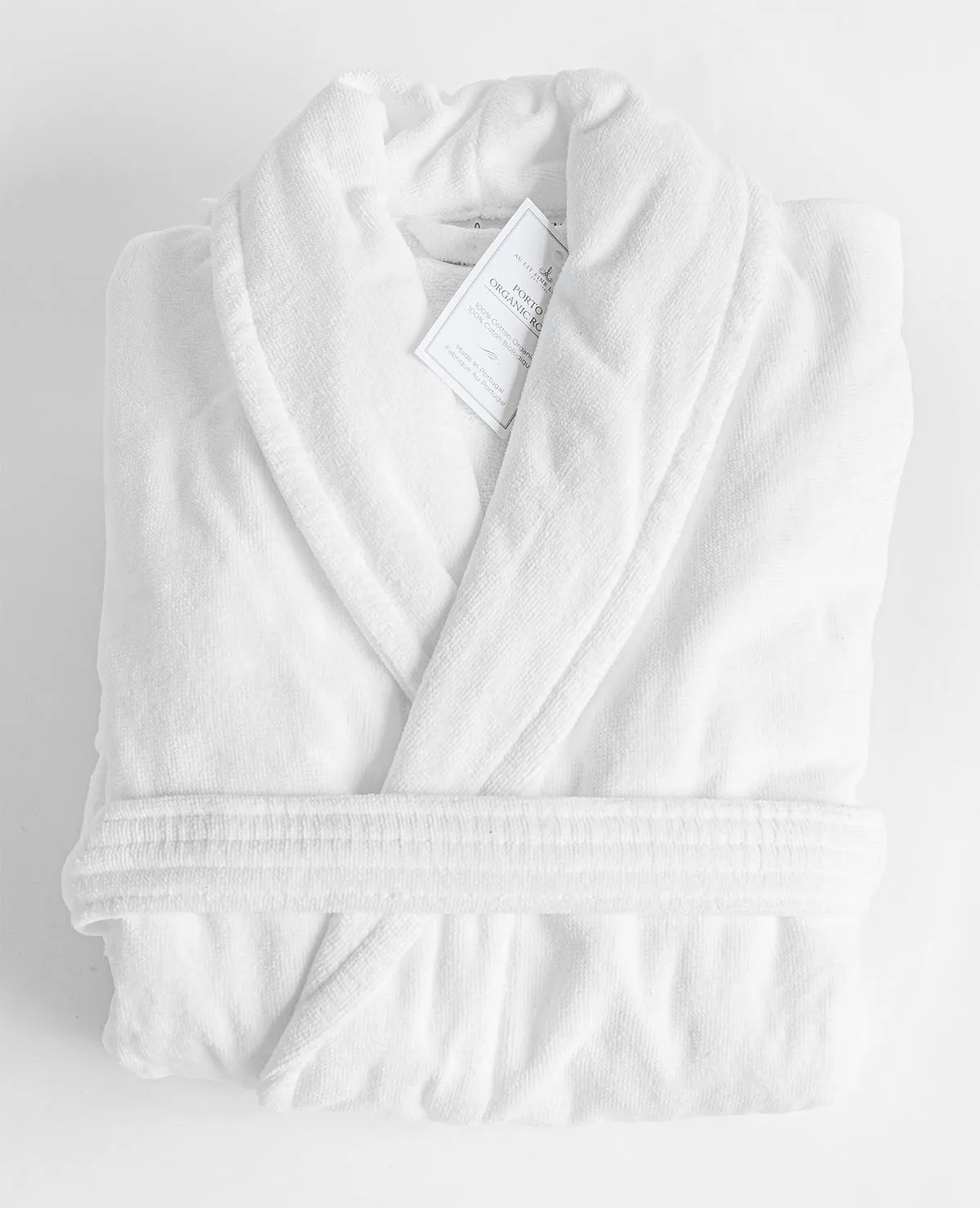 Organic Cotton Terry Robe White