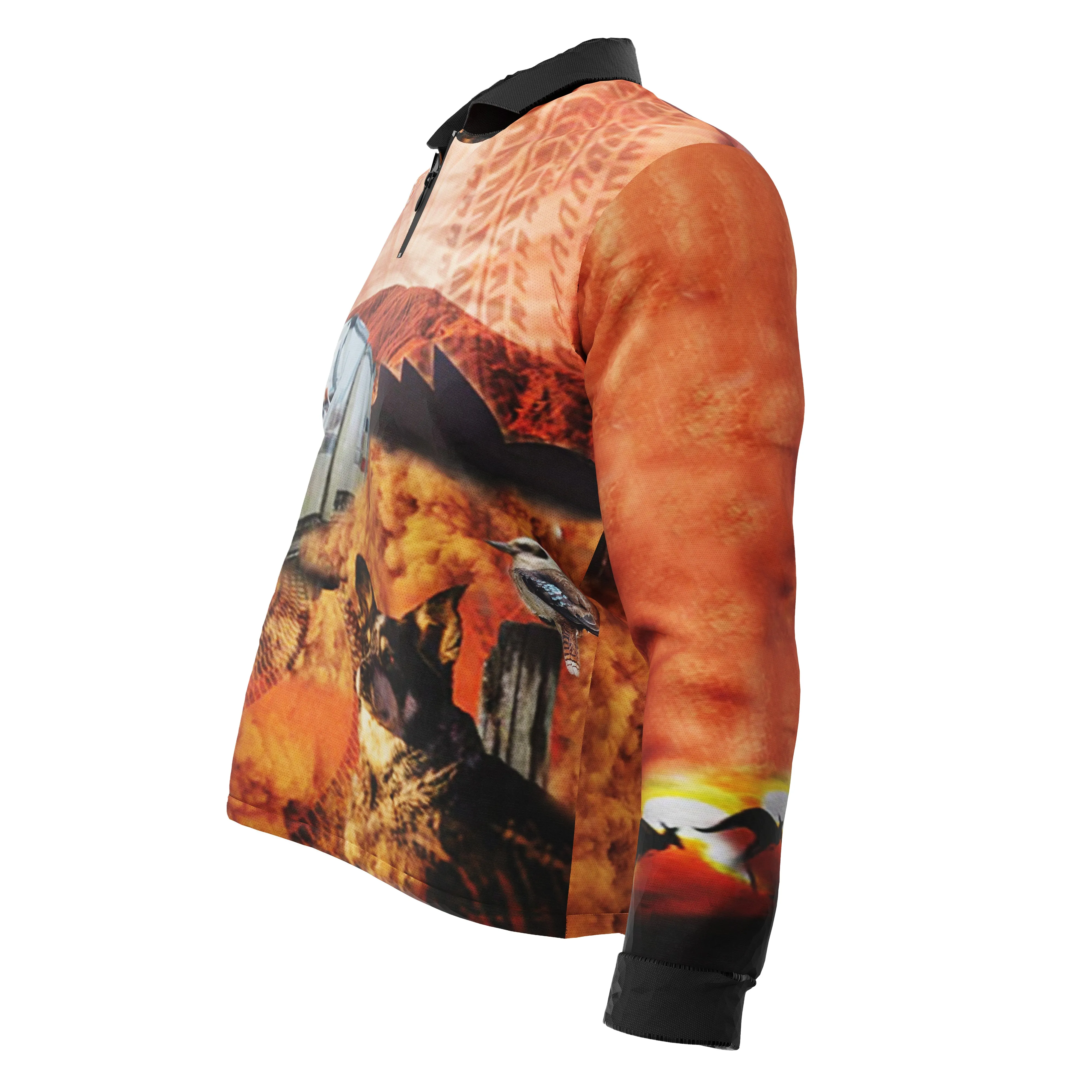 Outback Roadtrain Red Fishing Shirt - Quick Dry & UV Rated