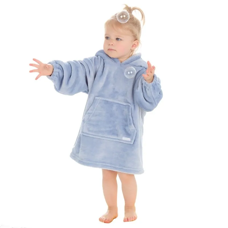 Oversized Plush Hoodie - Dusky Blue (18m-3yrs) (PK4) 18C906