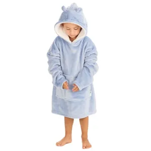 Oversized Plush Hoodie - Dusky Blue (3-6yrs) (PK4) 18C938