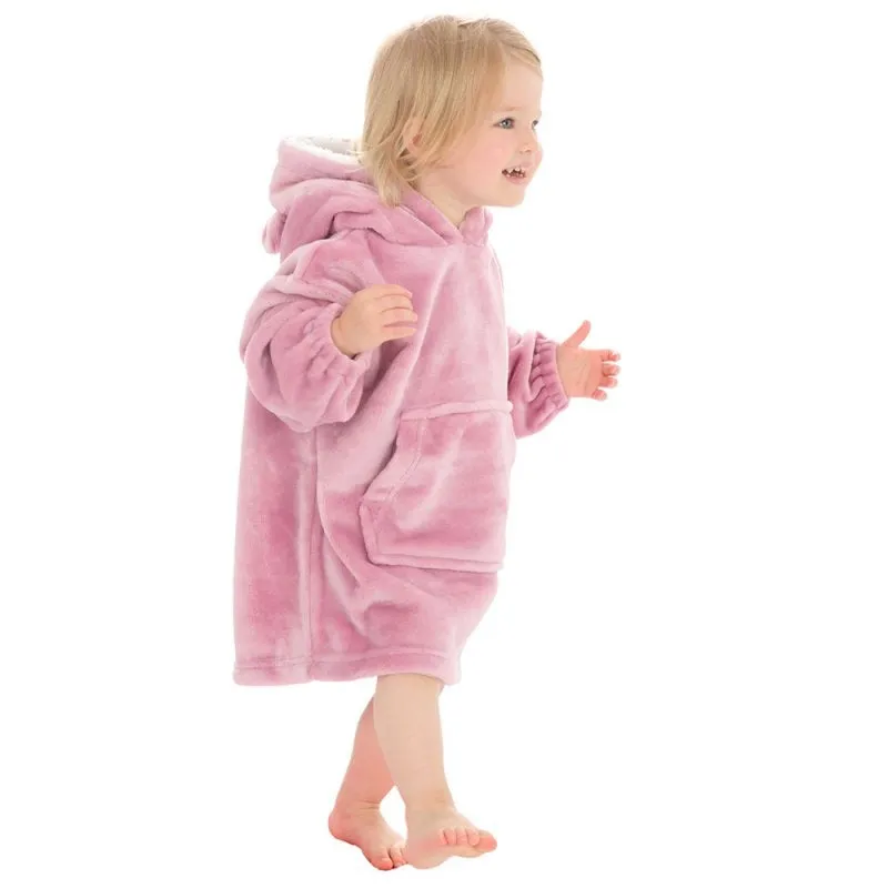 Oversized Plush Hoodie - Dusky Pink  (18m-3yrs) (PK4) 18C905