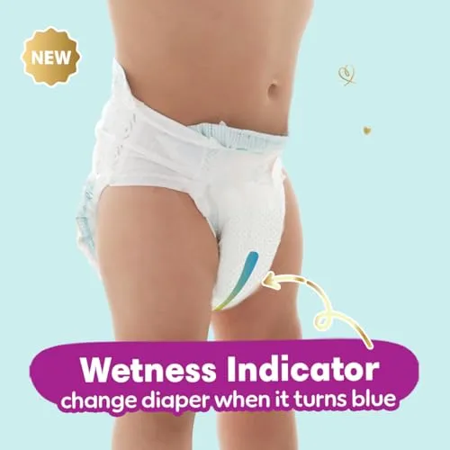 Pampers Active Baby Tape Style Diapers, Small (S) Size, 92 Count, Adjustable Fit with 5 star skin protection, 3-8kg Diapers