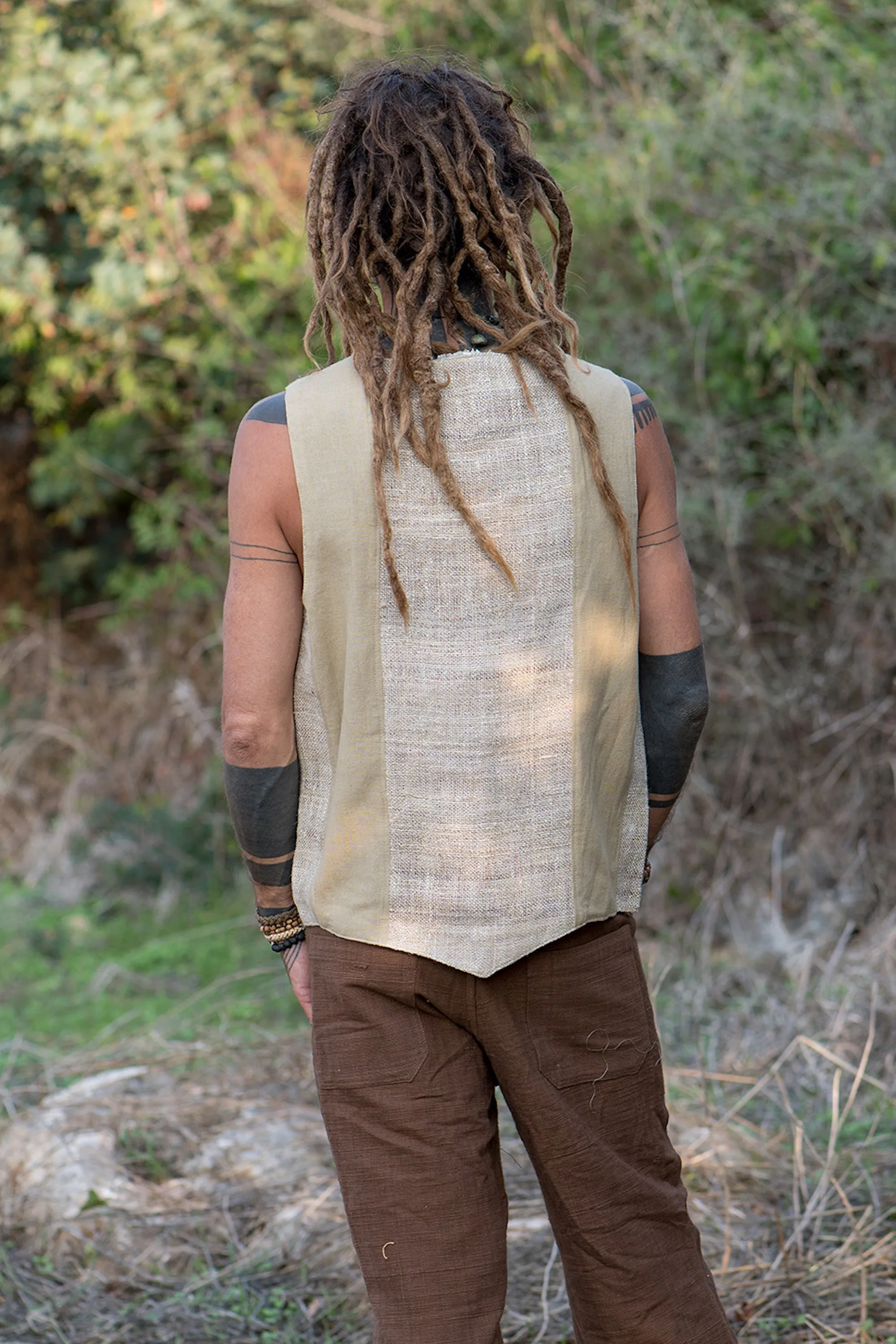 Panels Vest ⋙⋙ Handwoven Hemp Cotton