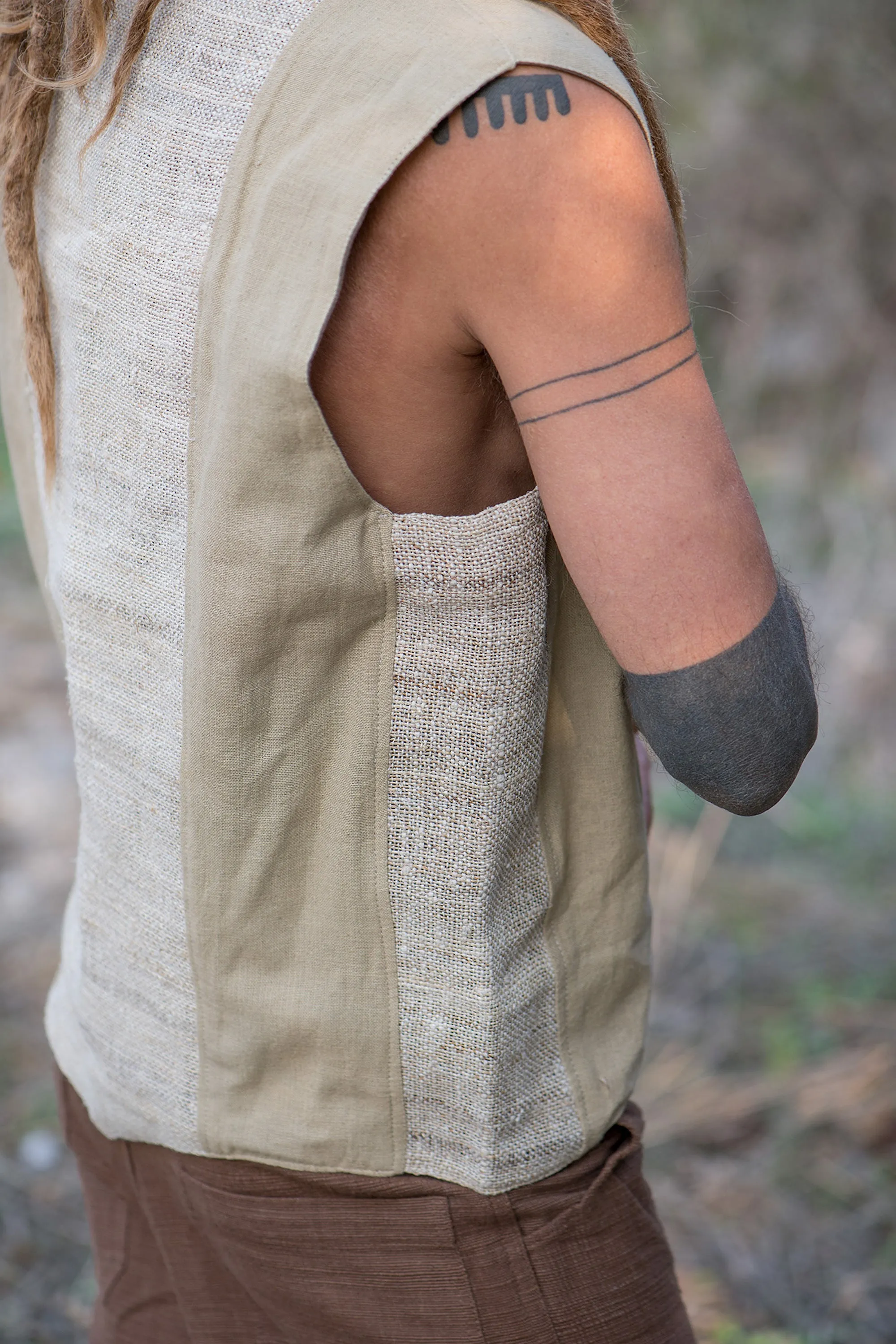 Panels Vest ⋙⋙ Handwoven Hemp Cotton