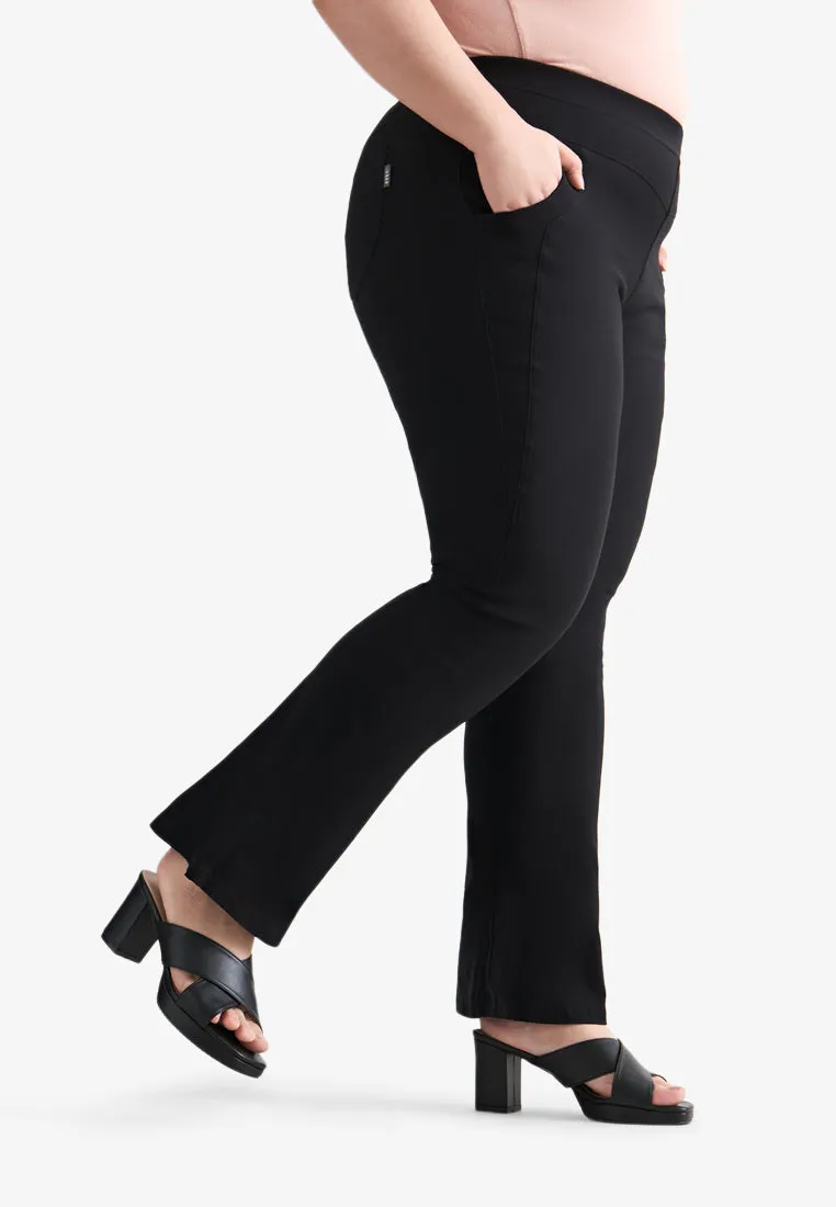 Peggy FLEXI Boot-Cut Pants - Black