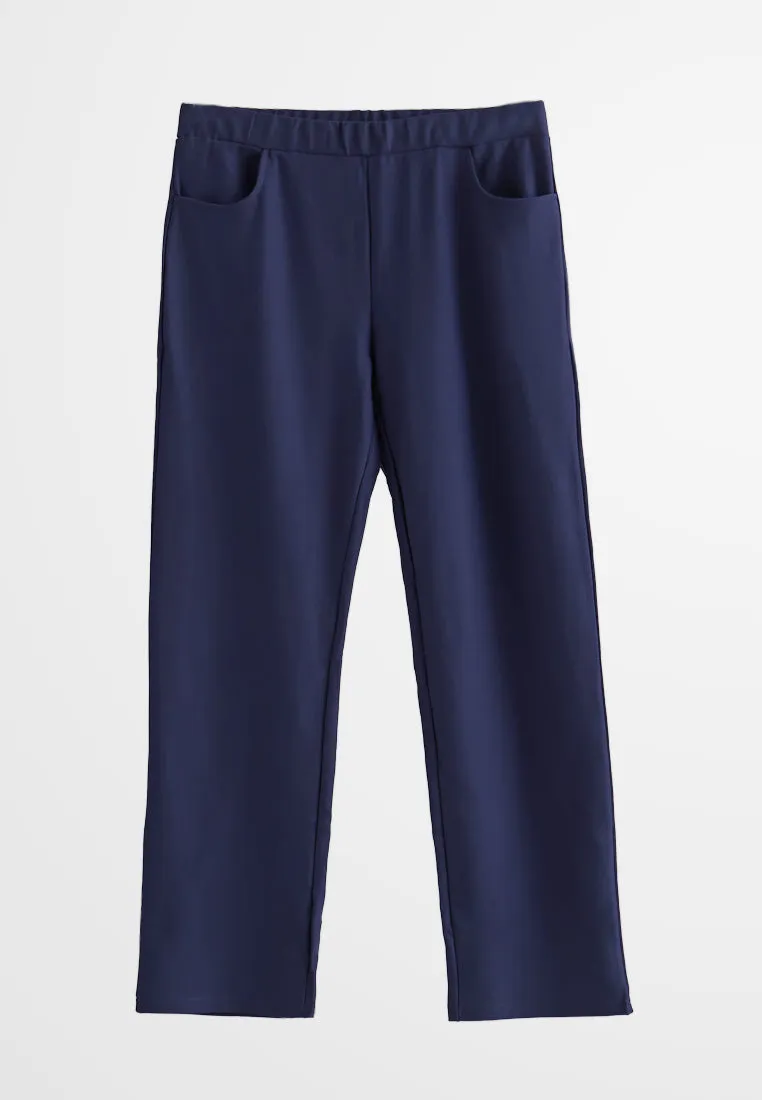 Phillipa SMART Straight Cut Work Pants - Dark Blue