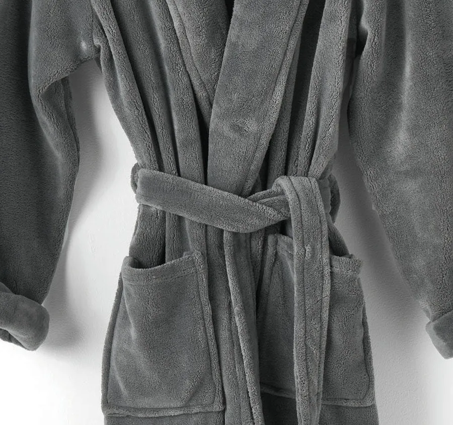 Plush Bathrobe Range Charcoal