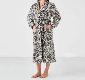 Plush Bathrobe Range Leopard