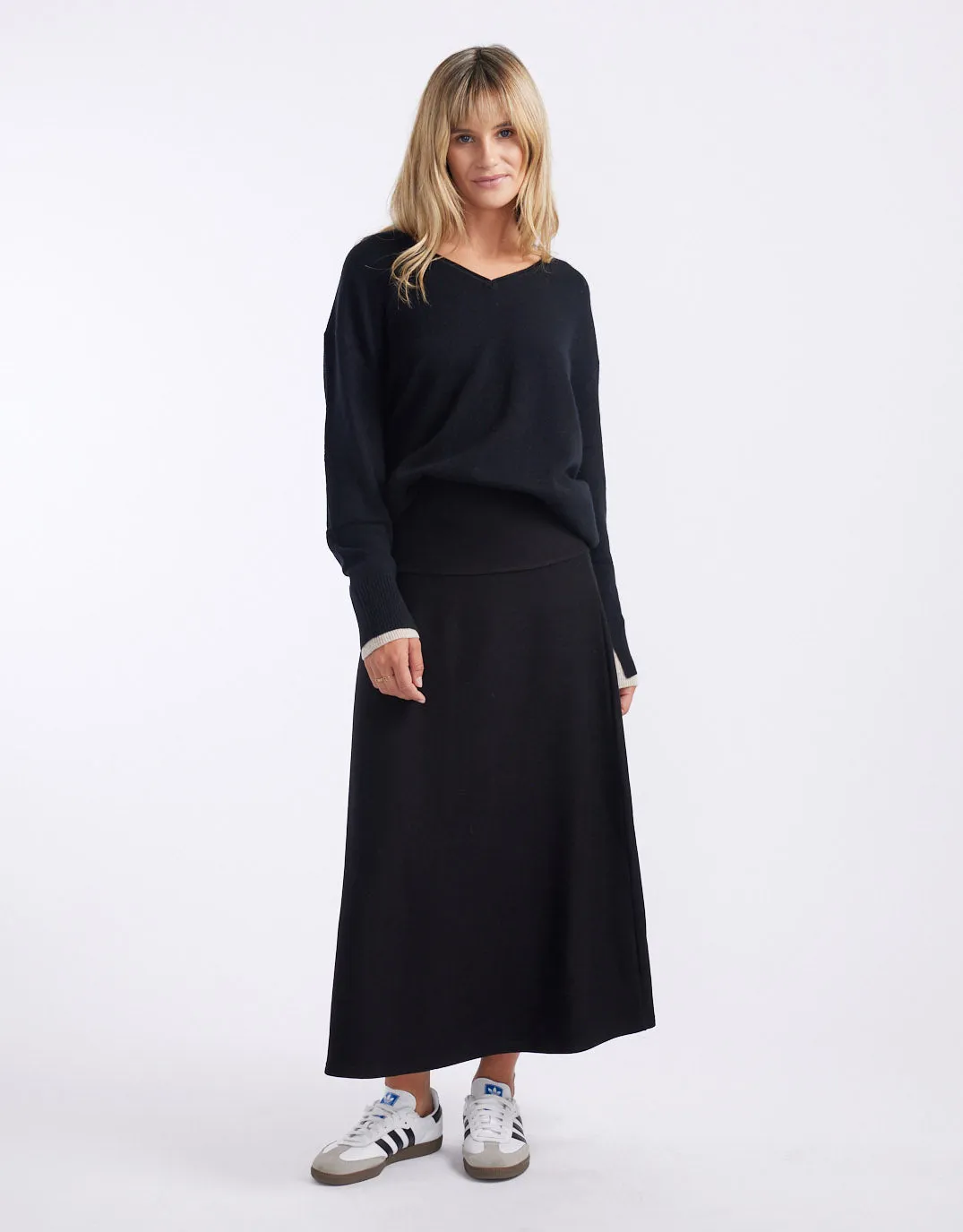 Ponte Stretch Skirt - Black