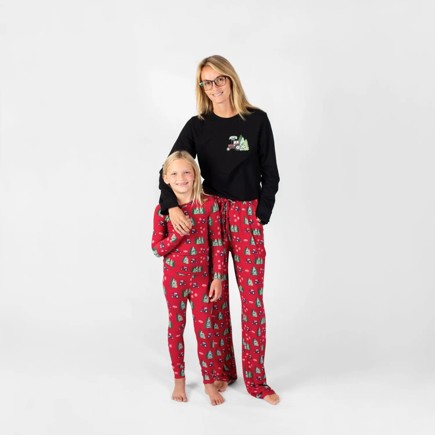 Red Tractor Christmas Toddler/Youth Bamboo Pajamas